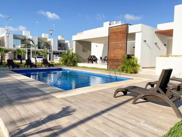 坎昆Elegante Y Preciosa Casa Con Excelente Ubicacion别墅 外观 照片